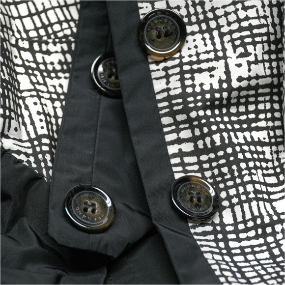 WEEKEND MAX MARA Women's Black/White Reversible Jacket Solid/Crosshatch Size 10 - Picture 4 of 15